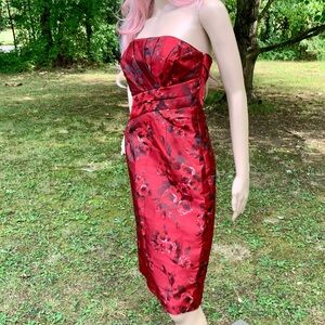 Strapless bustier cocktail dress